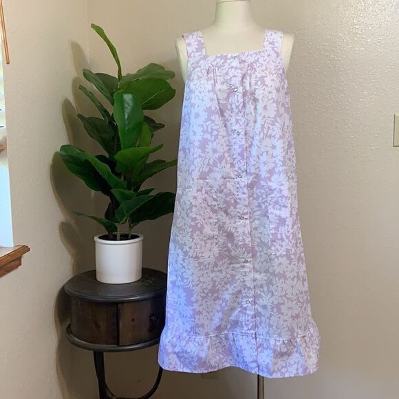 VINTAGE style floral print lilac Mumu - Picture 1 of 11